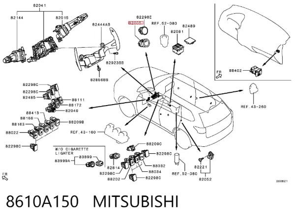 Botón de arranque del motor 8610A150 Mitsubishi