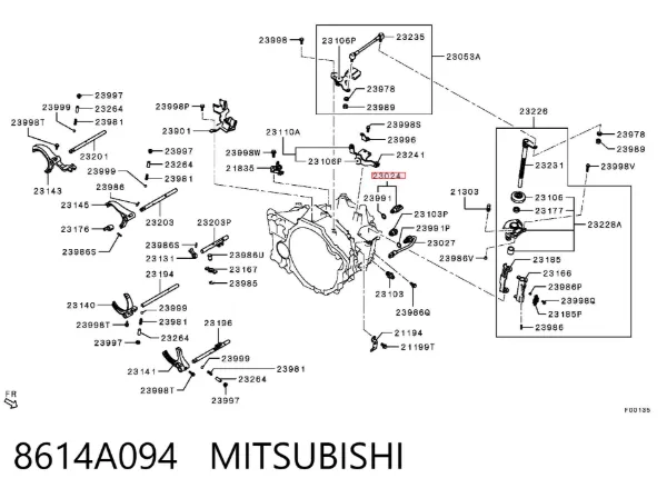 Sensor de marcha atrás 8614A094 Mitsubishi