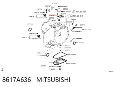 Sensor de posición del selector de la transmisión automática MITSUBISHI 8617A636