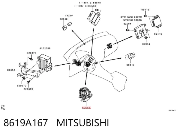 Anillo AIRBAG 8619A167 Mitsubishi