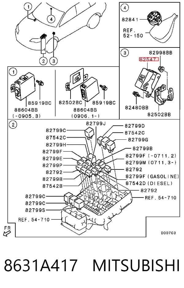 Módulo de control de tracción total 8631A417 Mitsubishi