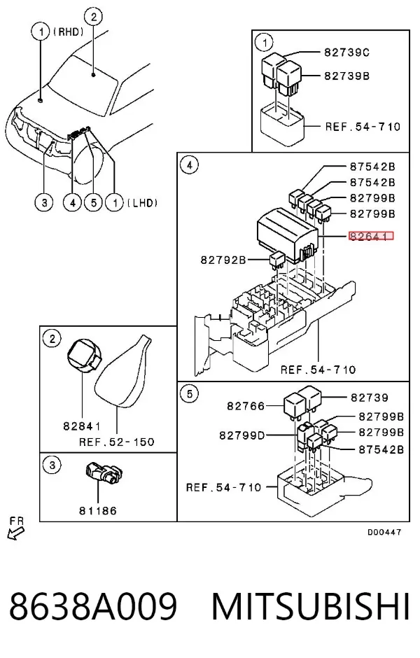 Bloque de relés 8638A009 Mitsubishi