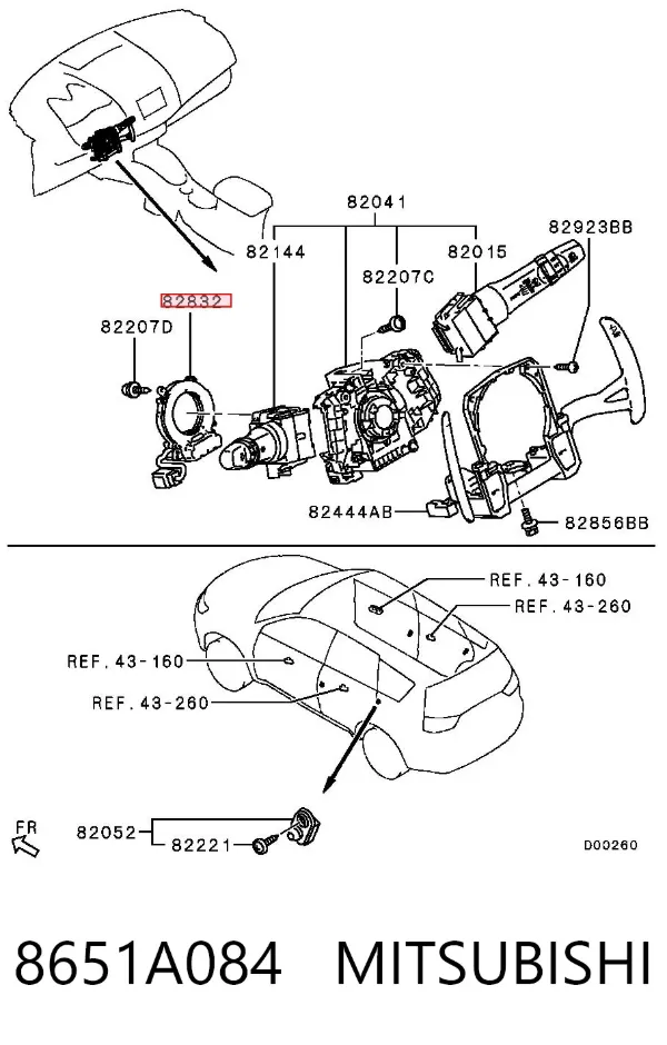 Sensor angulo de giro 8651A084 Mitsubishi