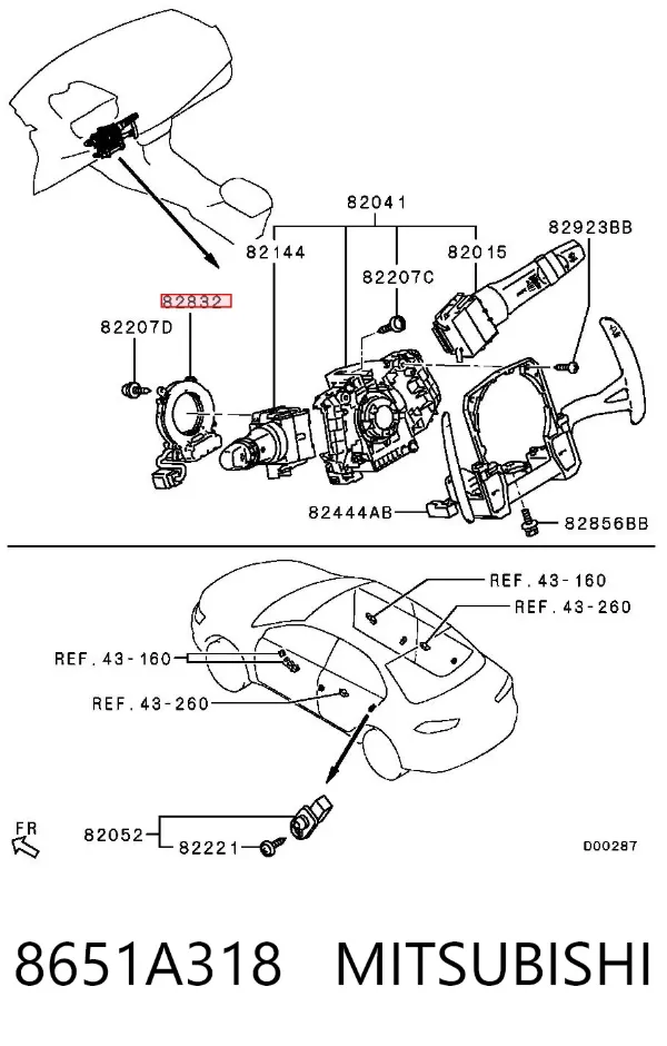 Sensor angulo de giro 8651A318 Mitsubishi