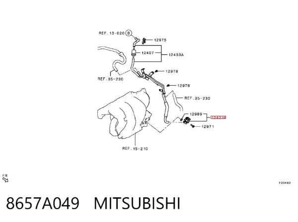 Valvula de purga del canister 8657A049 Mitsubishi