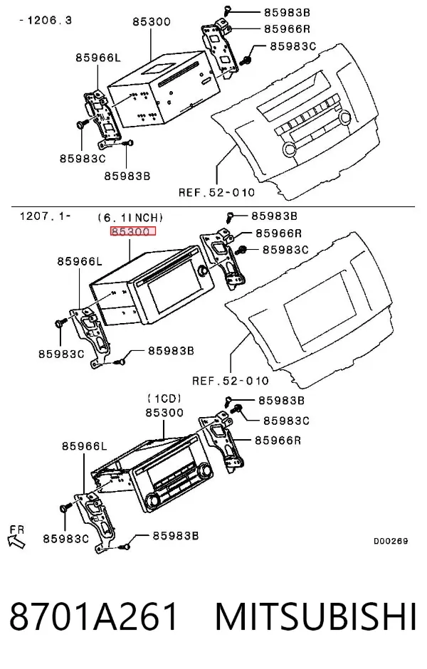Radio 8701A261 Mitsubishi