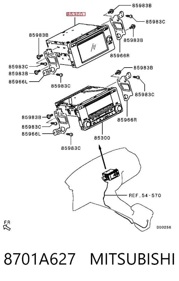 Radio 8701A627 Mitsubishi