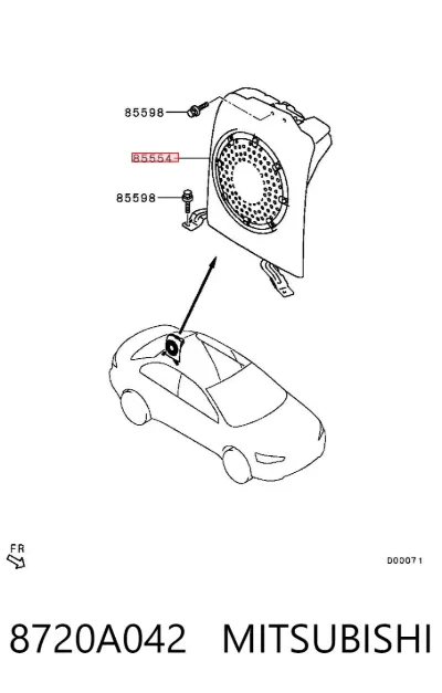 Subwoofer MITSUBISHI 8720A042