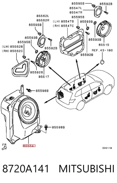 Subwoofer MITSUBISHI 8720A141