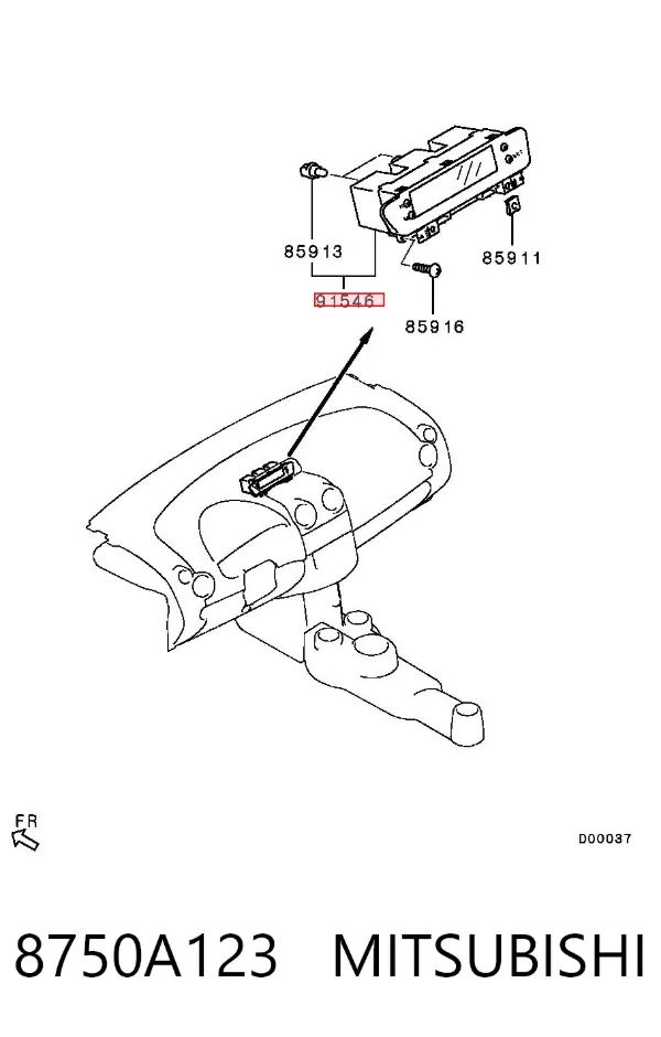 Pantalla 8750A123 Mitsubishi