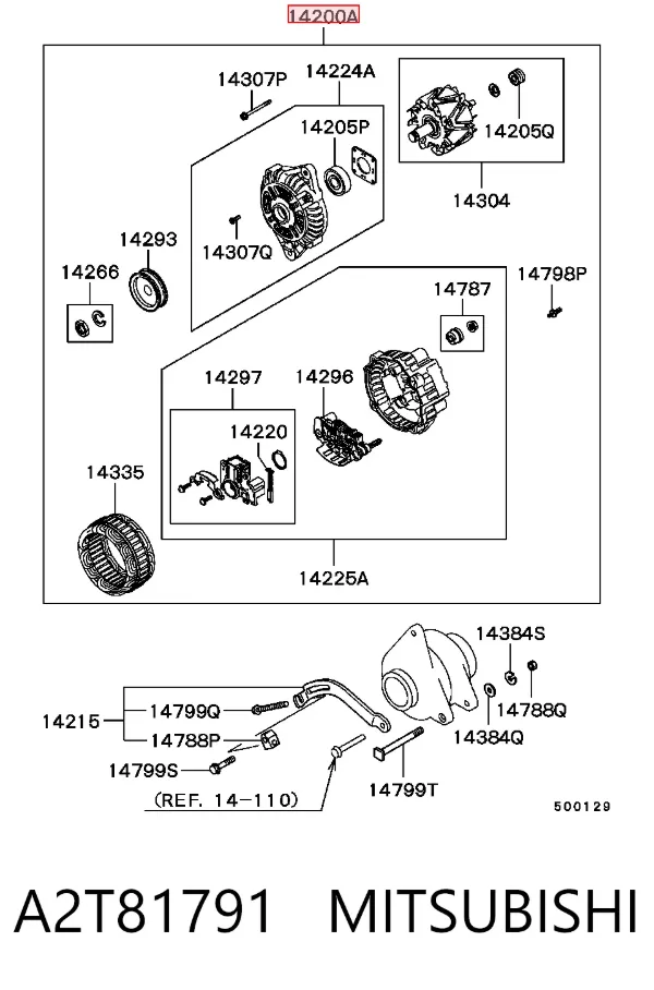 Alternador A2T81791 Mitsubishi