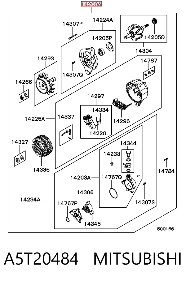Alternador A5T20484 Mitsubishi