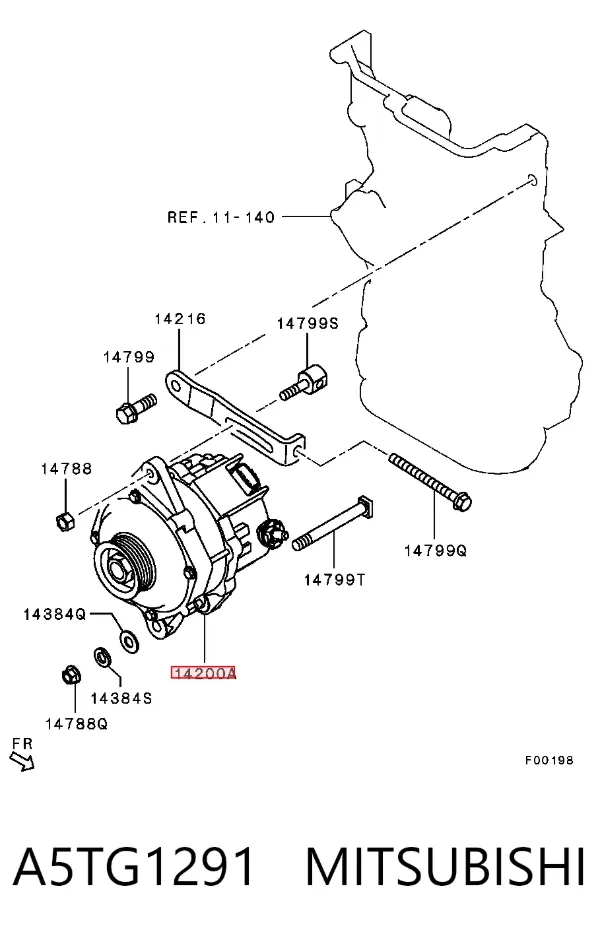Alternador A5TG1291 Mitsubishi