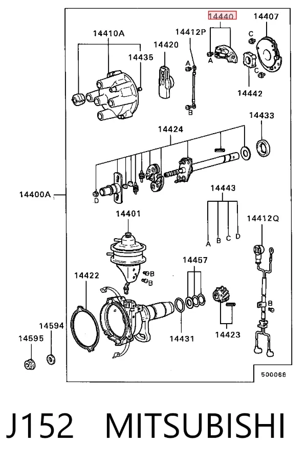 Modulo de encendido J152 Mitsubishi