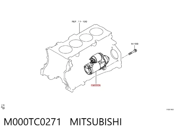 Motor de arranque M000TC0271 Mitsubishi