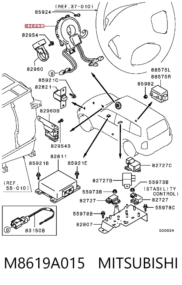 Anillo AIRBAG M8619A015 Mitsubishi
