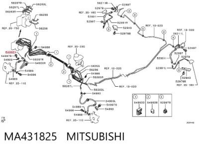 Abrazadera de tubo de freno MITSUBISHI MA431825