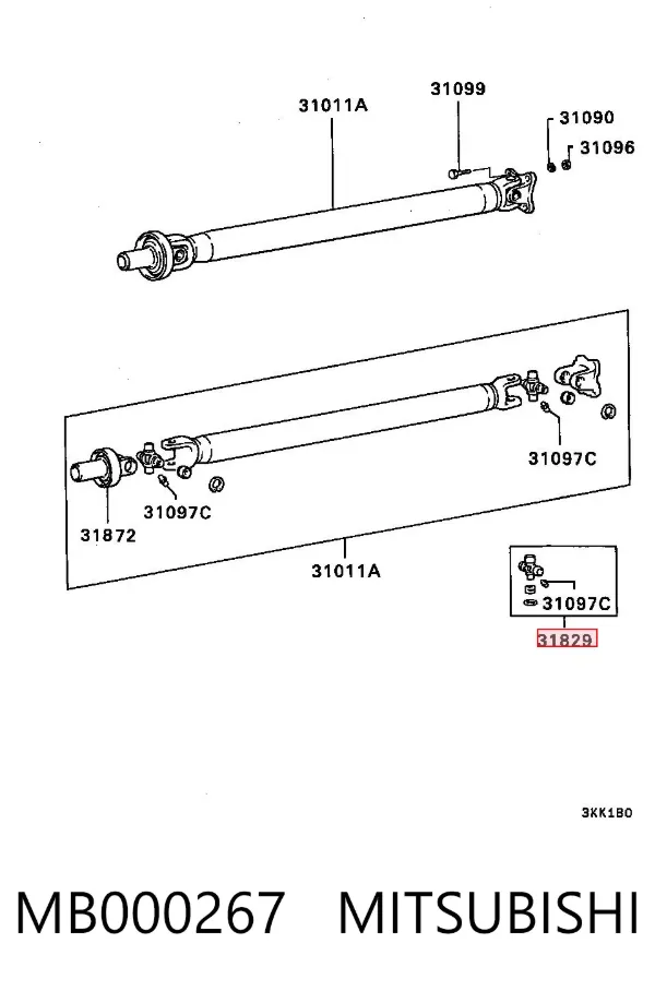 Cruceta MB000267 Mitsubishi