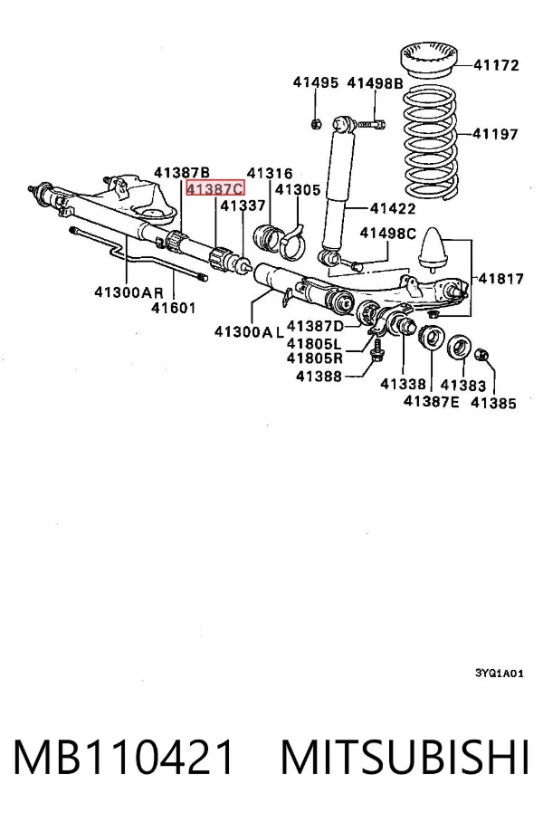 Silentblock trasero MB110421 Mitsubishi