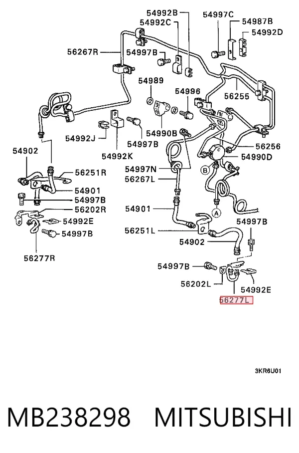 Kit de reparación cilindro de freno principal MB238298 Mitsubishi