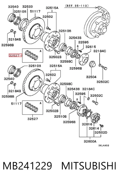 Arandela de ajuste MITSUBISHI MB241229