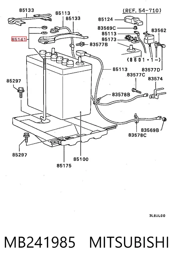 Soporte de batería MB241985 Mitsubishi