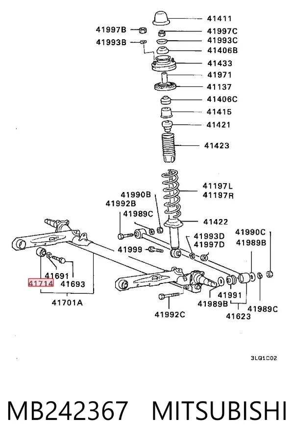 Silentblock trasero Mitsubishi Galant V
