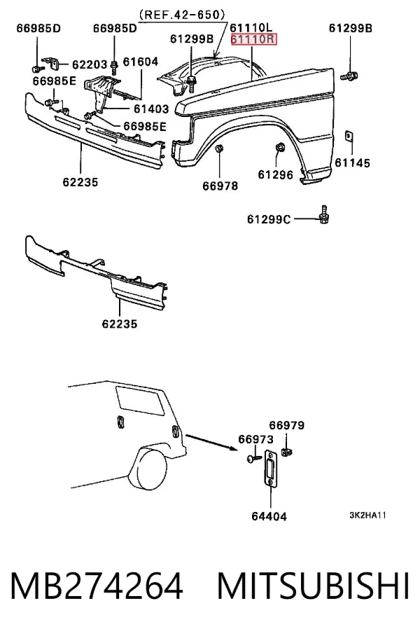Aleta MB274264 Mitsubishi