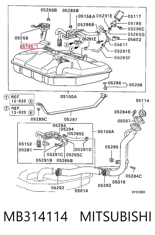 Aforador MB314114 Mitsubishi