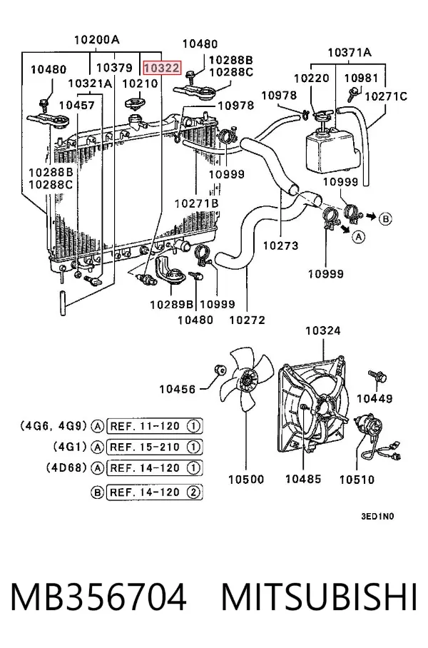 Sensor de temperatura MB356704 Mitsubishi