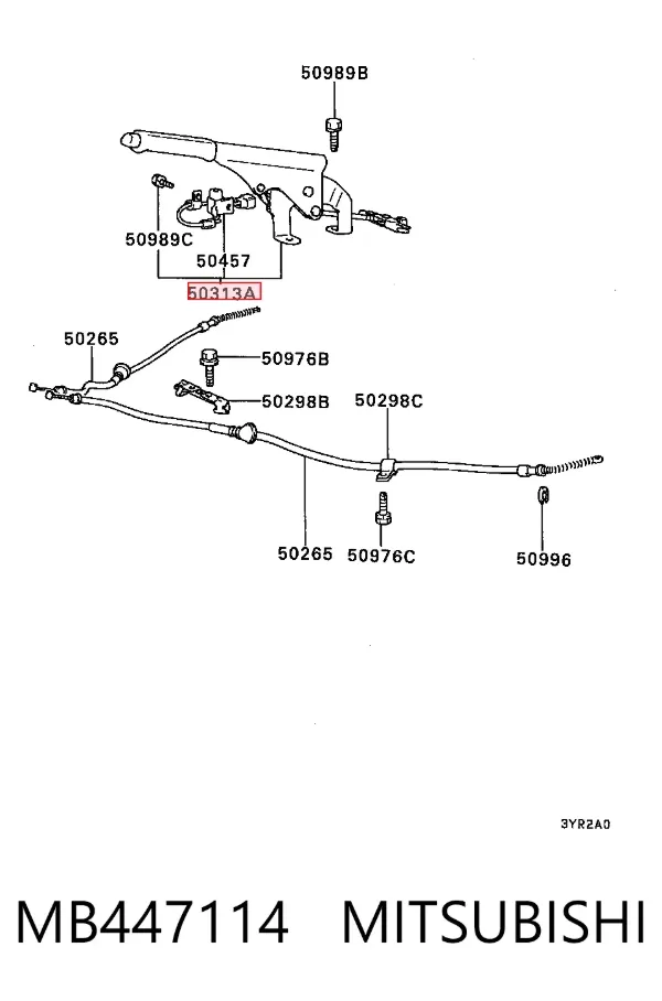 Palanca de freno de mano MB447114 Mitsubishi