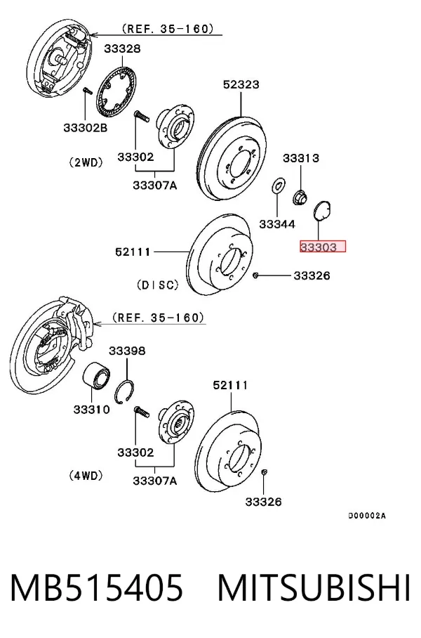 Tapacubos MB515405 Mitsubishi
