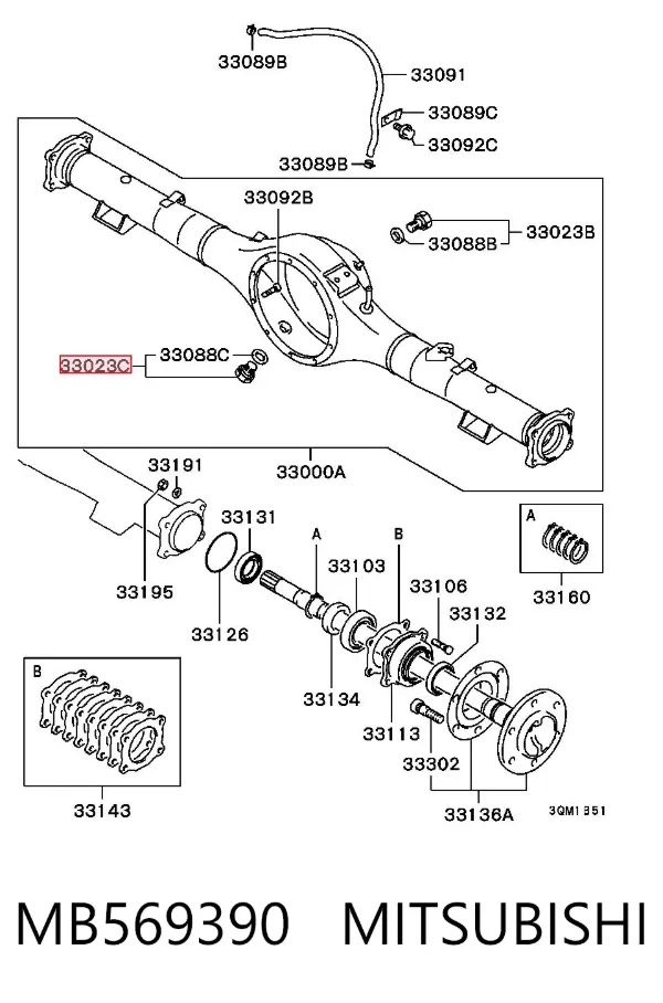 Tapón del cárter de aceite MB569390 Mitsubishi