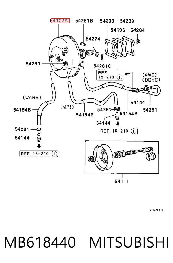 Servofreno MB618440 Mitsubishi