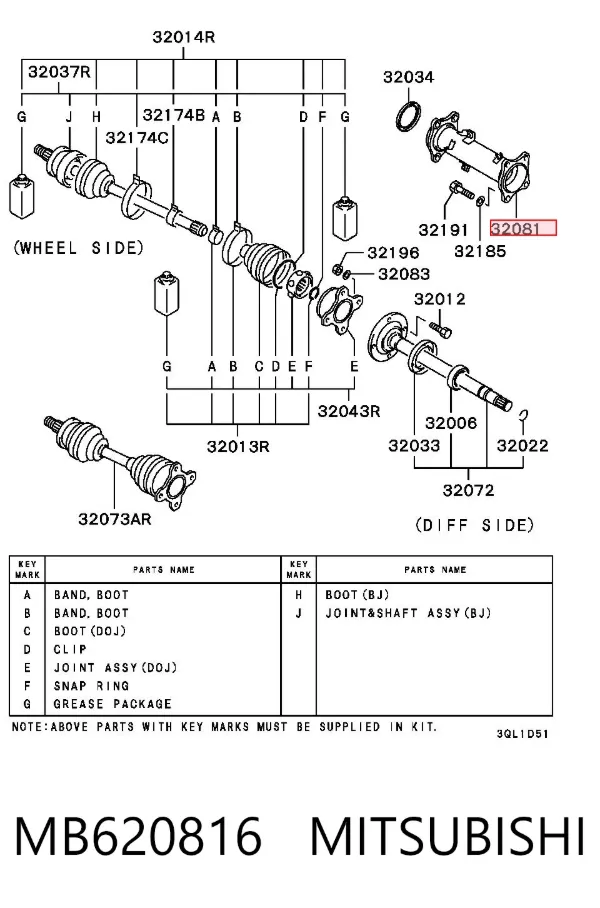  MB620816 Mitsubishi