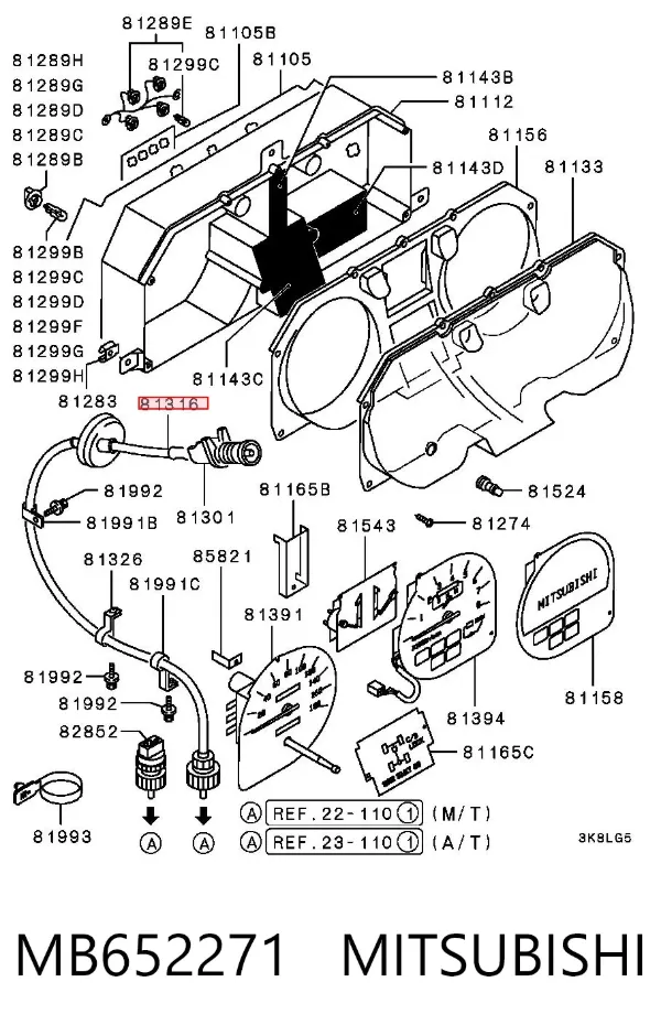 Cable velocímetro MB652271 Mitsubishi