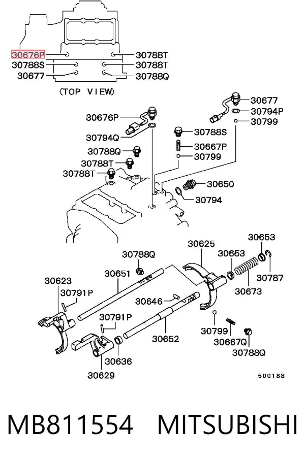 Sensor de caja de transferencia de acoplamiento de tracción total MB811554 Mitsubishi
