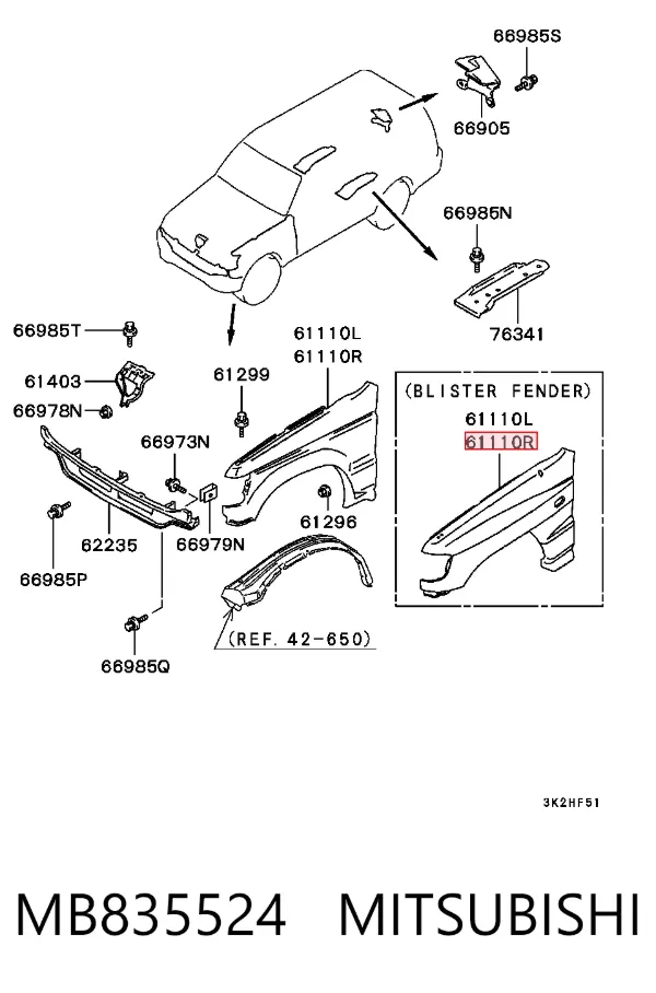 Aleta MB835524 Mitsubishi