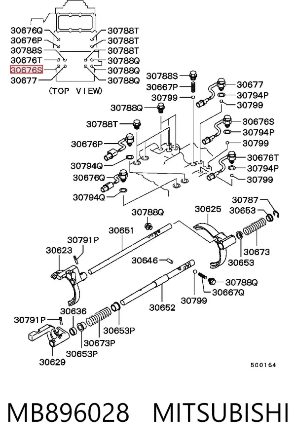 Sensor de indicador de luz de la caja de transferencia 2WD/4WD MB896028 Mitsubishi
