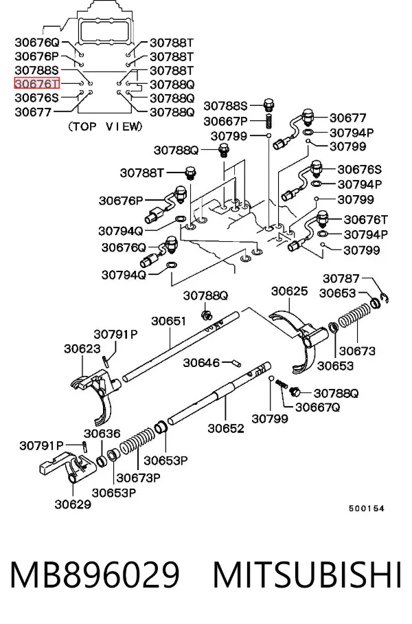Sensor de indicador de luz de la caja de transferencia 2WD/4WD MB896029 Mitsubishi