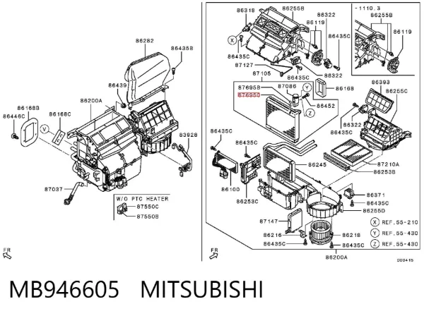 Anillo de sellado de tubería de aire acondicionado MB946605 Mitsubishi