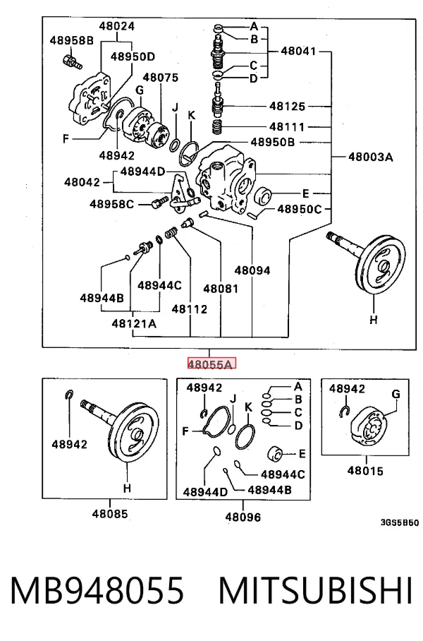 Bomba de dirección Mitsubishi Galant VII
