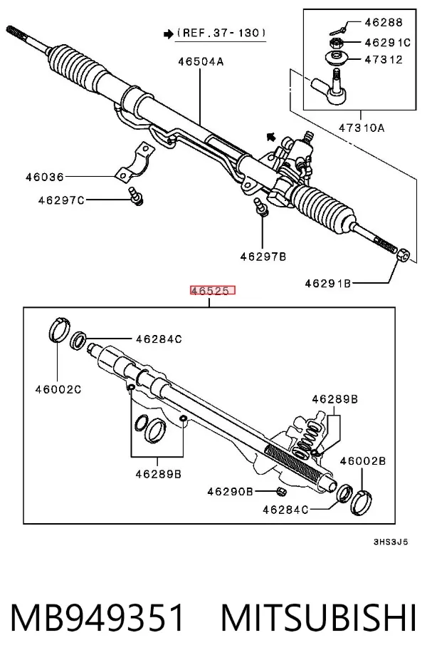 Kit de reparación, mecanismo dirección Mitsubishi Eclipse I