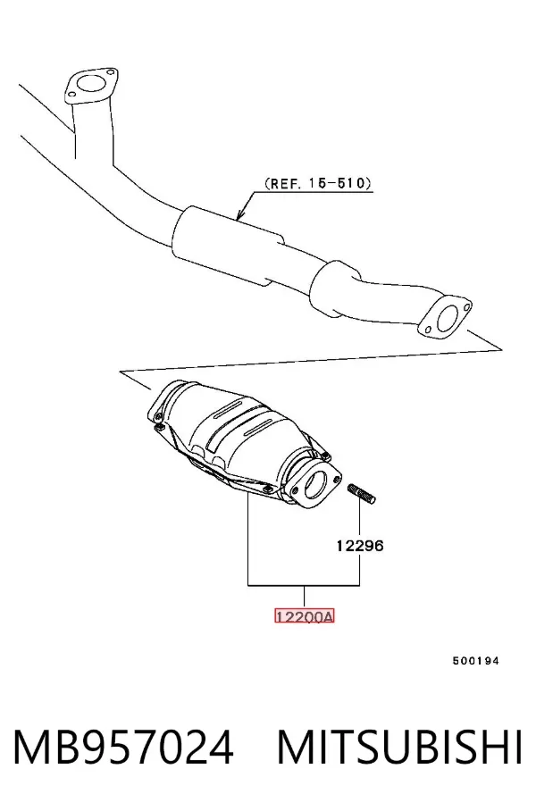 Catalizador MB957024 Mitsubishi