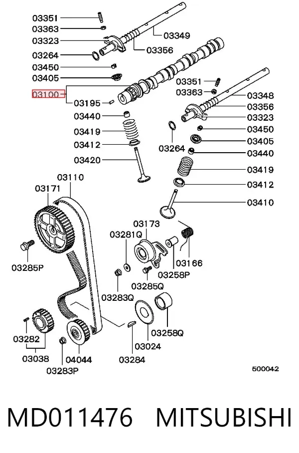 Árboles de levas MD011476 Mitsubishi