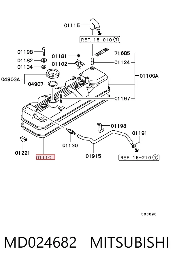 Junta tapa de balancines MD024682 Mitsubishi