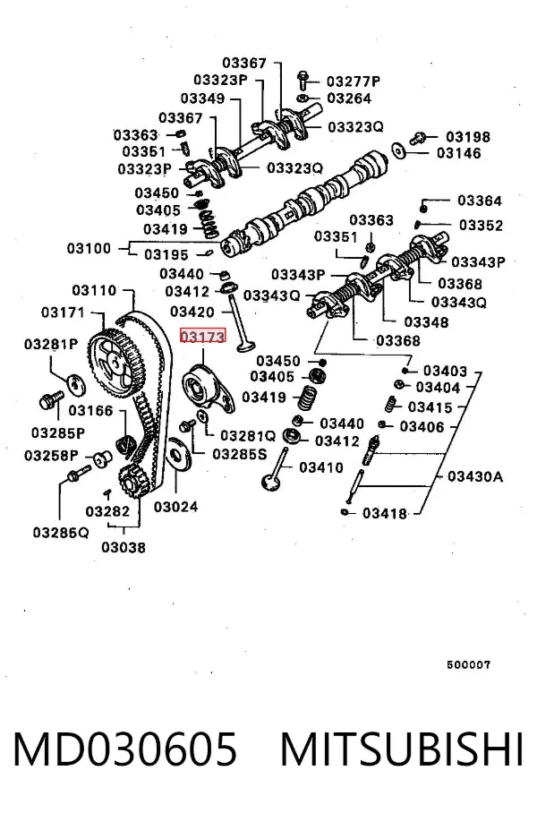 Tensor correa distribución MD030605 Mitsubishi