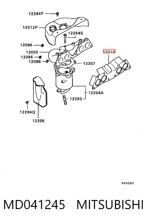Junta colector escape MD041245 Mitsubishi