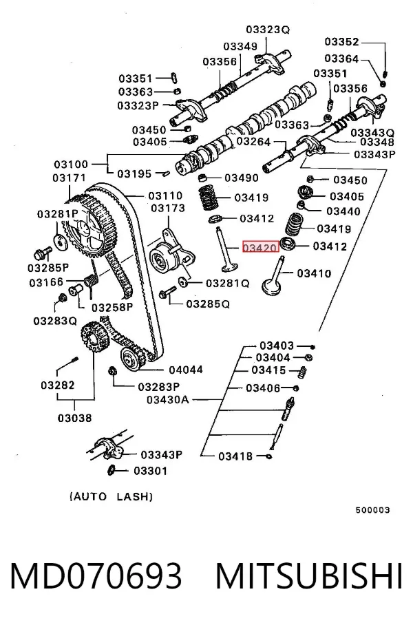 Válvula escape MD070693 Mitsubishi