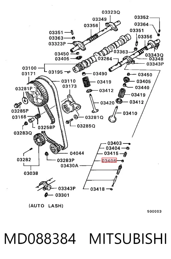 Retenes de válvulas MD088384 Mitsubishi